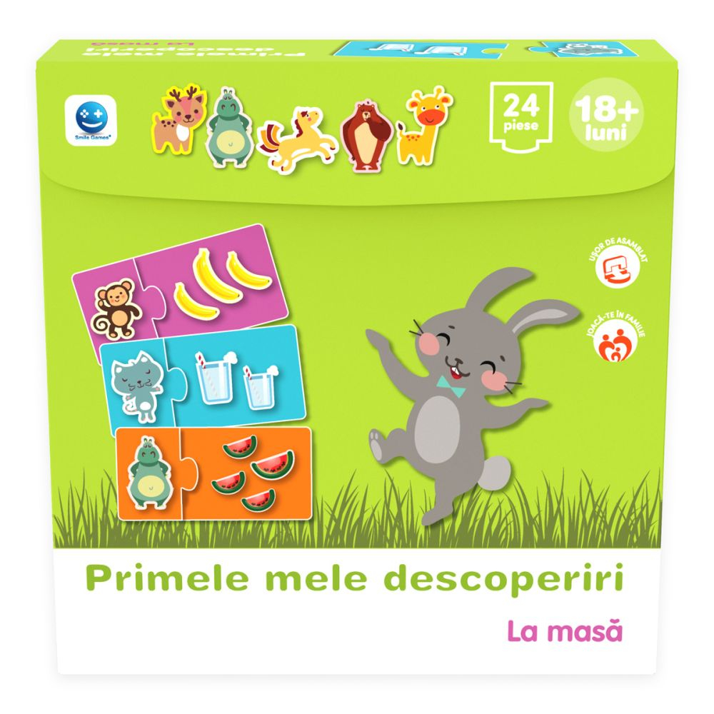 Puzzle Primele mele descoperiri, Smile Games, La masa, 24 piese [2]