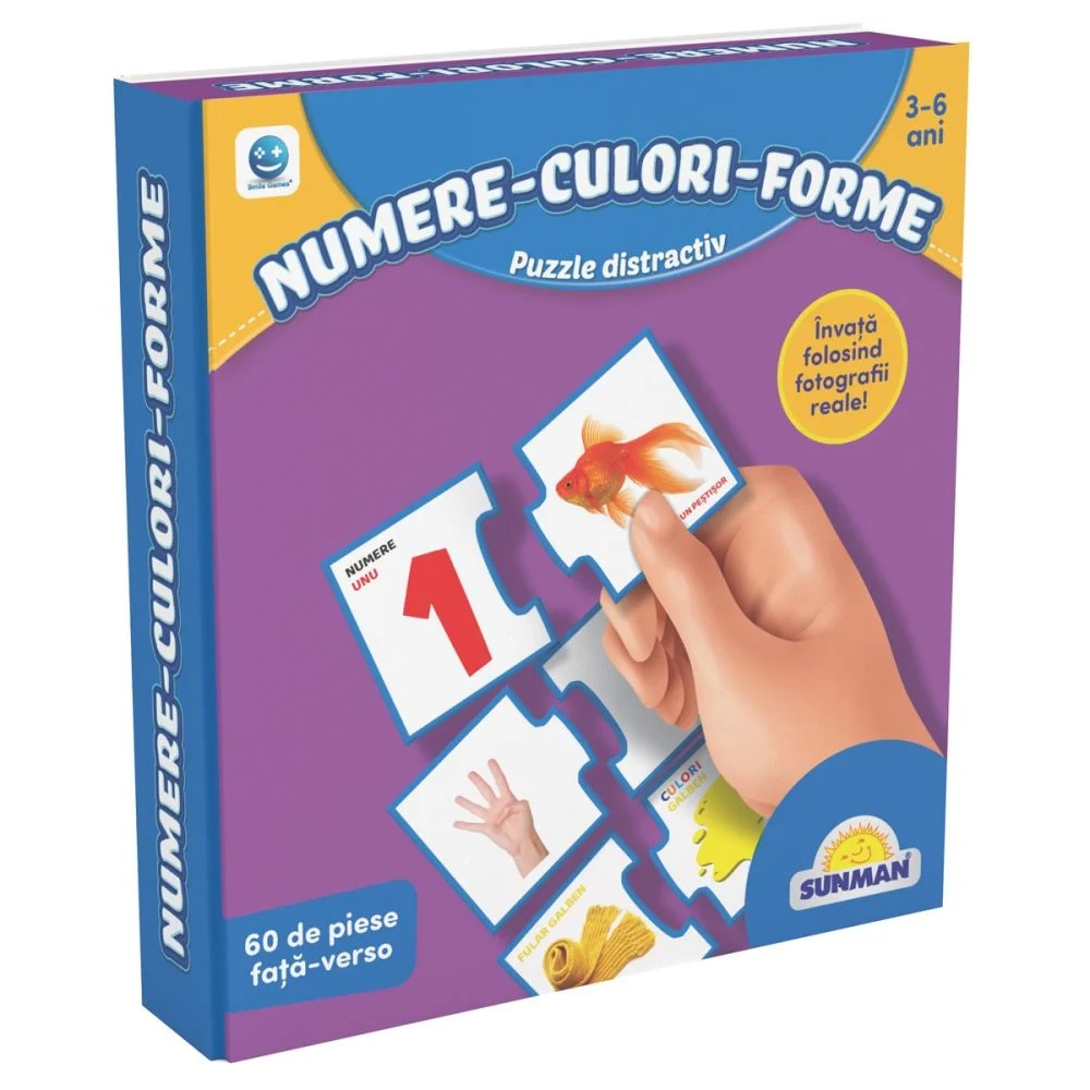 Puzzle Smile Games, Sa invatam numere, culori si forme, 60 piese [2]