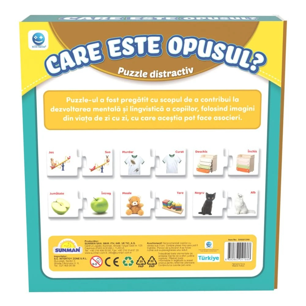 Puzzle Smile Games, Sa invatam opozitiile, 60 piese [3]