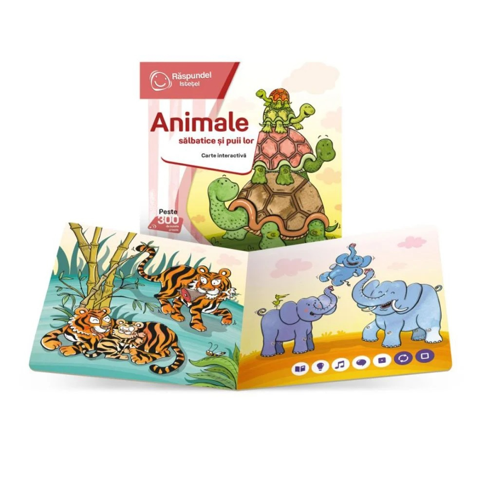 Raspundel Istetel, Carte interactiva Animale salbatice si puii lor [3]