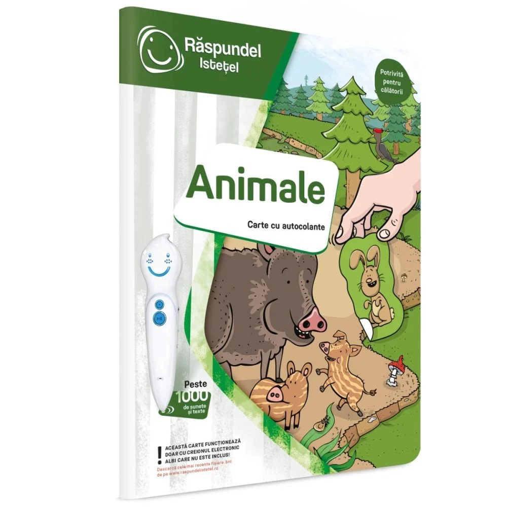Raspundel Istetel, Carte interactiva cu autocolante, Animale [1]