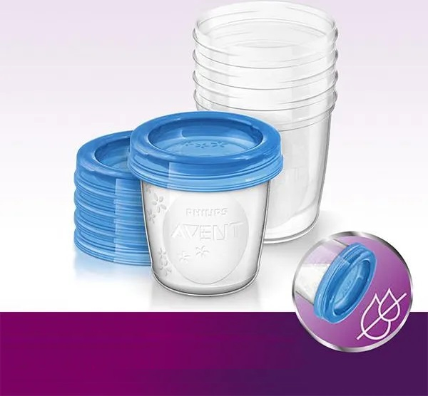 Recipient pentru depozitarea laptelui matern Philips Avent SCF619/05, 180 ml, 5 buc [3]