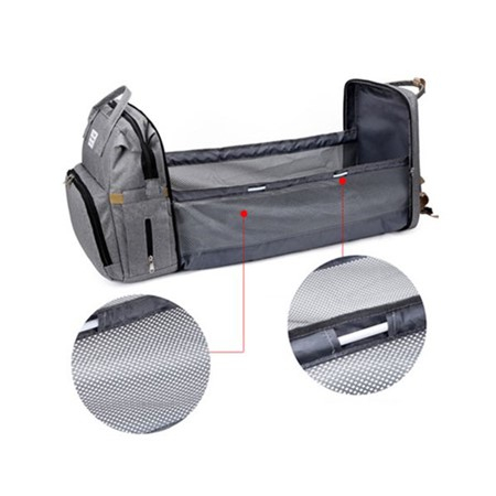 Ghiozdan Multifunctional pentru Mamici, Bebelusi si Copii, Patut Extensibil, Impermeabil, Prindere Carucior, Albastru [5]