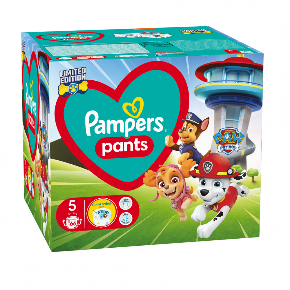 Scutece Pants Patrula Catelusilor, Nr.5, 12 - 17 kg, 66 buc, Pampers [1]