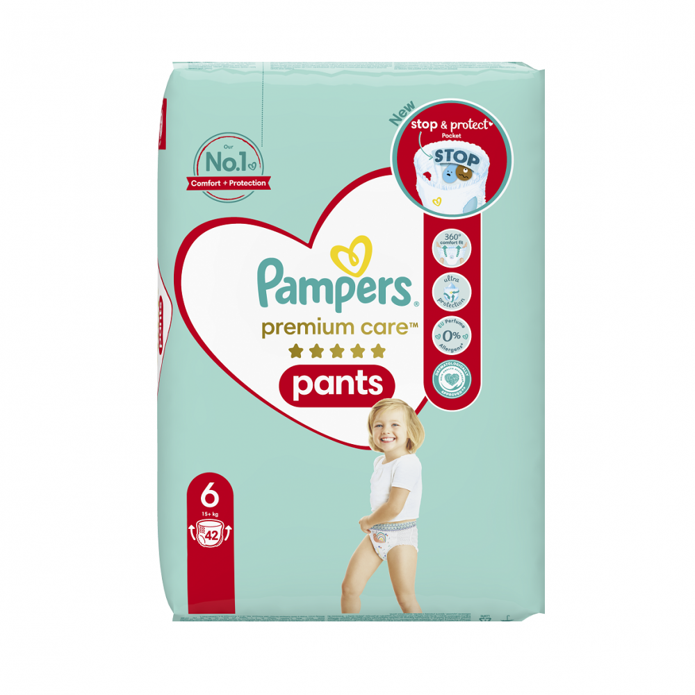Scutece Pants Premium Care, Nr.6, 15+ kg, 42 buc, Pampers [1]