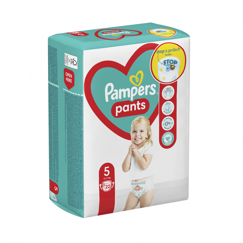 Scutece Pants Stop&Protect, Nr. 5, 12-17 kg, 22 bucati, Pampers [1]