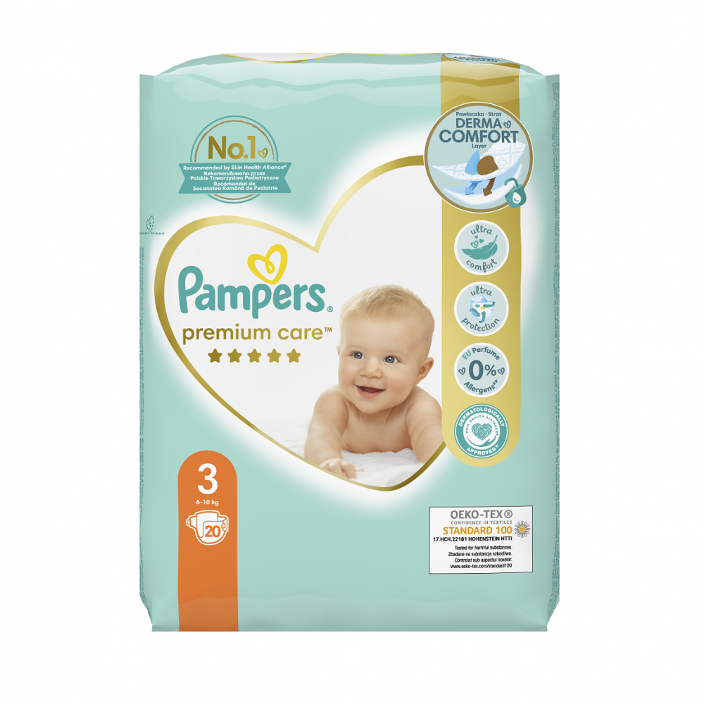 Scutece Premium Care, Nr. 3, 6-10 kg, 20 buc, Pampers [1]
