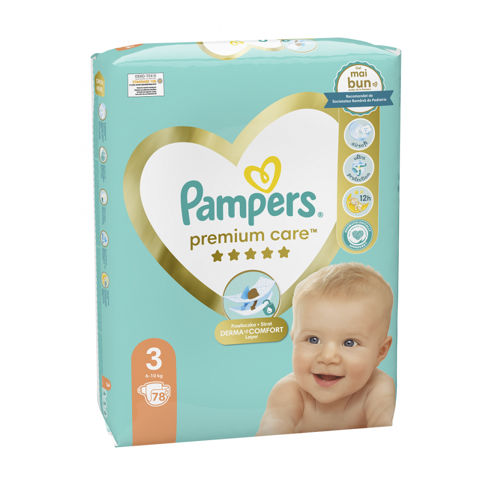 Scutece Premium Care, Nr. 3, 6-10 kg, 78 buc, Pampers [1]
