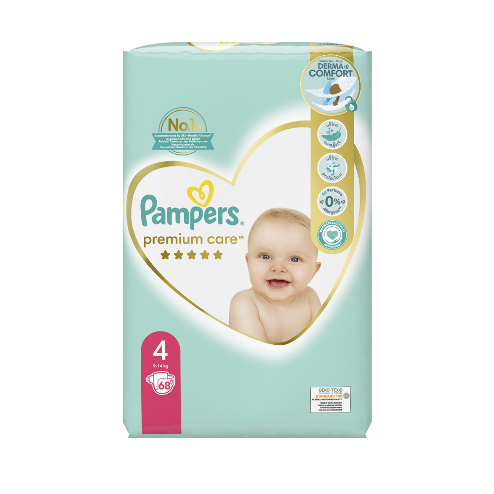 Scutece Premium Care, Nr. 4, 9-14 Kg, 68 buc, Pampers [1]