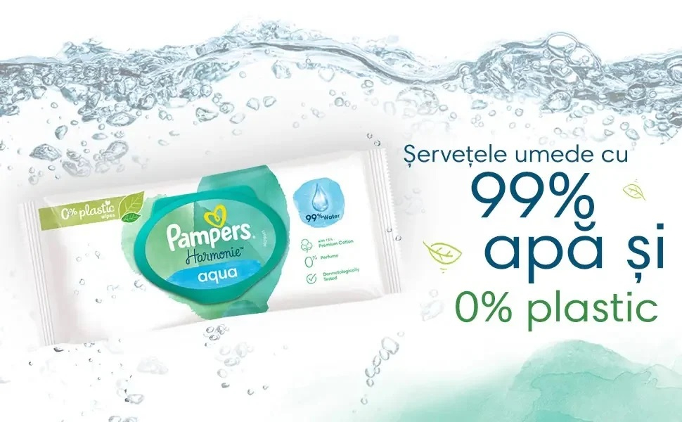 Servetele umede Aqua Harmonie, 48 buc, Pampers [3]