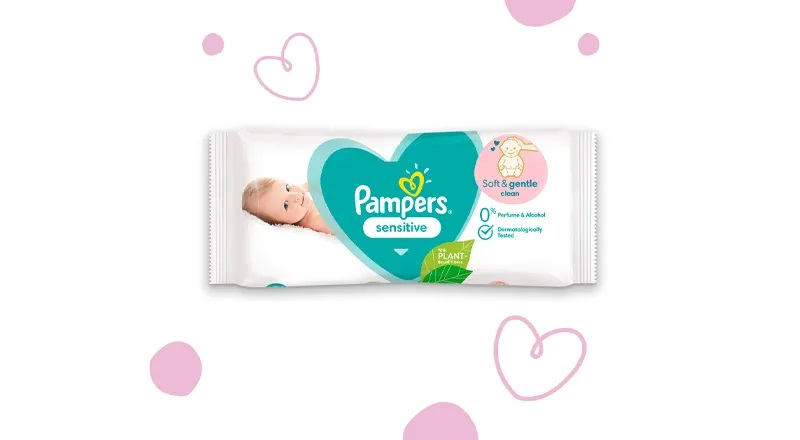 Servetele umede Sensitive, 52 buc, Pampers [2]