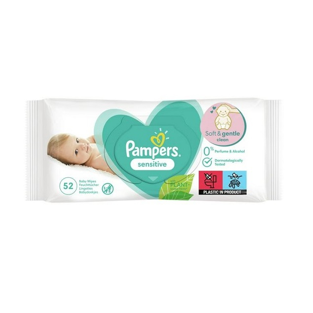 Servetele umede Sensitive, 52 buc, Pampers [1]