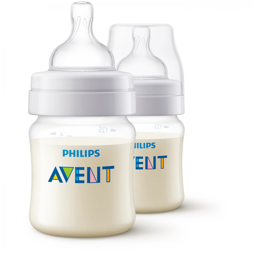 Set 2 Biberoane anticolici, +0 luni, 125 ml, SCY100/02, Philips Avent [1]