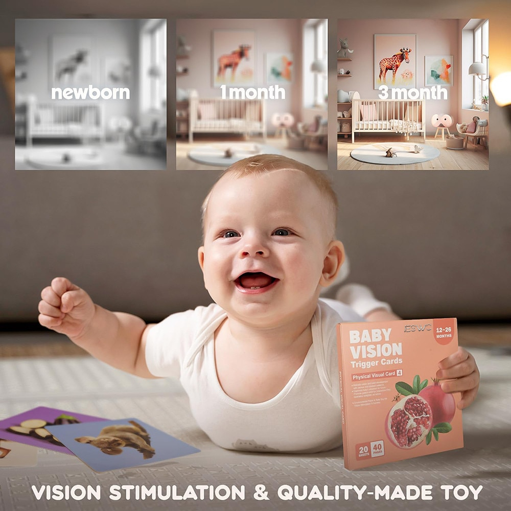 Set 20 Carduri Baby Vision de stimulare vizuală pentru bebeluși, 12-36 luni [8]