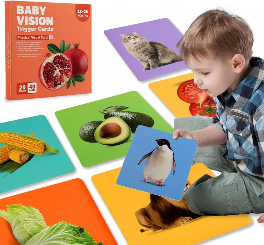 Set 20 Carduri Baby Vision de stimulare vizuală pentru bebeluși, 12-36 luni [3]