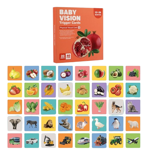 Set 20 Carduri Baby Vision de stimulare vizuală pentru bebeluși, 12-36 luni [1]