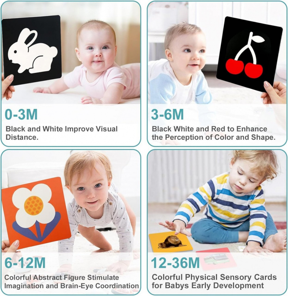 Set 20 Carduri Baby Vision de stimulare vizuală pentru bebeluși, 6-12 luni [9]
