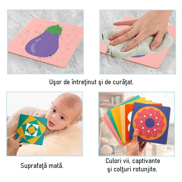 Set 20 Carduri Baby Vision de stimulare vizuală pentru bebeluși, 6-12 luni [6]