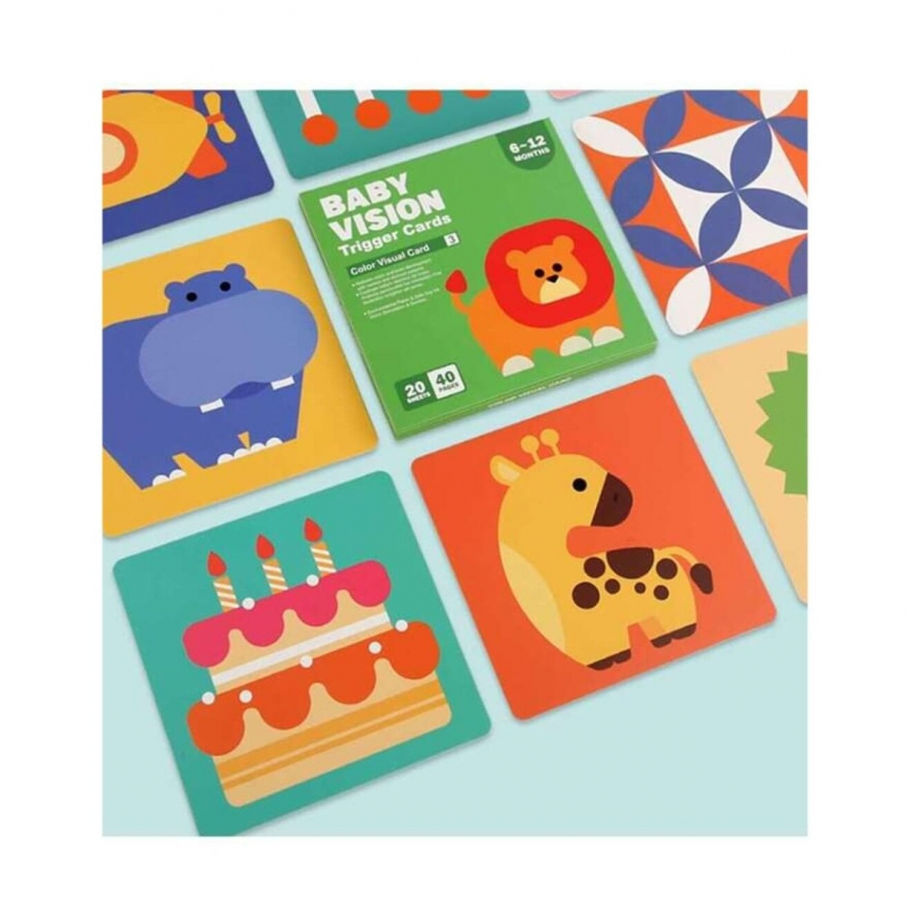 Set 20 Carduri Baby Vision de stimulare vizuală pentru bebeluși, 6-12 luni [3]