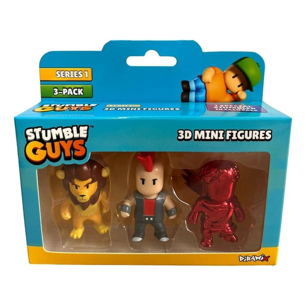 Set 3 mini figurine Stumble Guys, 3D Seria 1 - Leonidas, Punk Dude, Ruby Cupid [1]