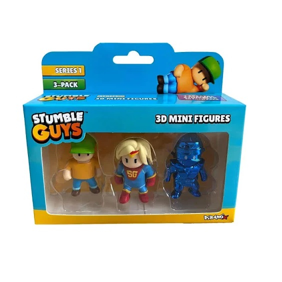Set 3 mini figurine Stumble Guys, 3D Seria 1 - Mr. Stumble, Super Gal, Dynamitron [1]