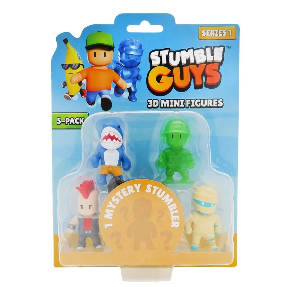 Set 5 mini figurine Stumble Guys, 3D S1, Megalodon, Punk Dude, Hatshepsut, Army Man [1]