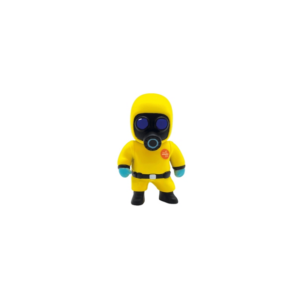 Set 5 mini figurine Stumble Guys, 3D S1, 6 cm, Glowman, Boxing Roo, Luchador, Hazmat NBC [4]