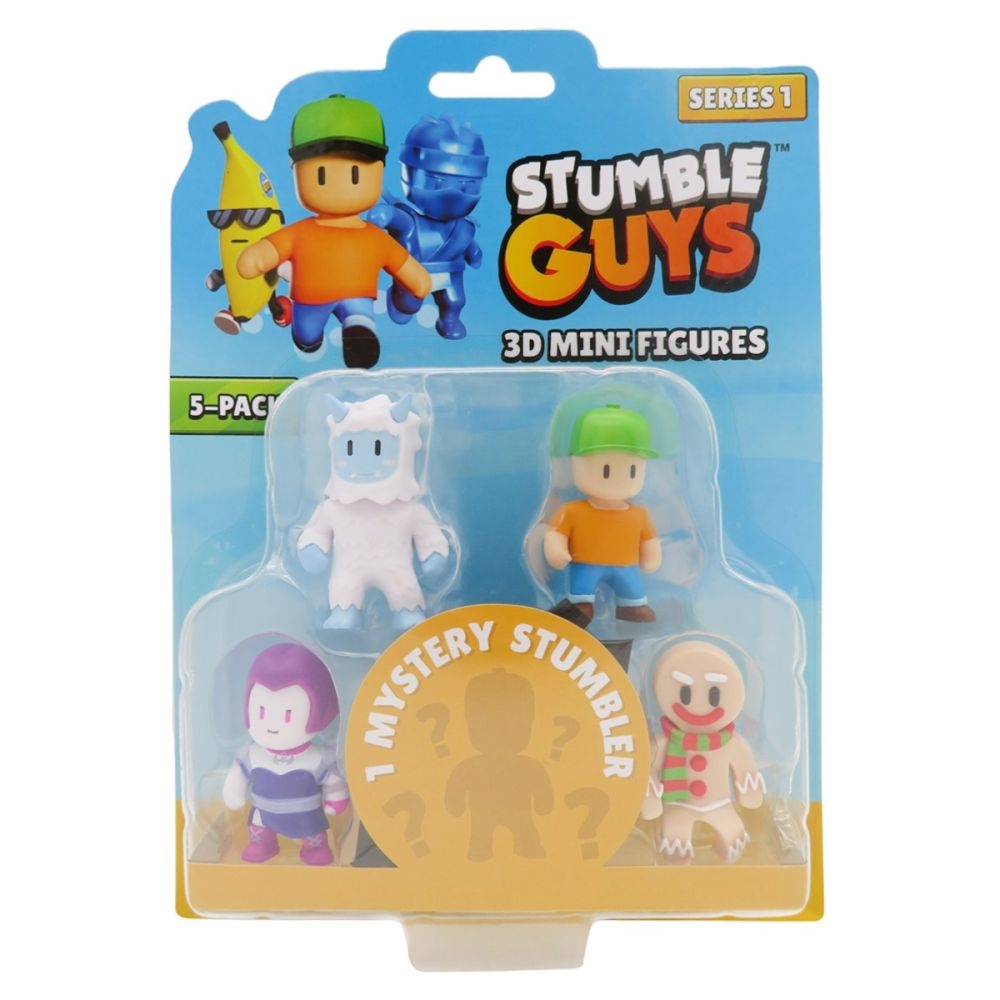 Set 5 mini figurine Stumble Guys, 3D Seria 1 - Stumble, Yeti, Lilith, Gingerbread [1]