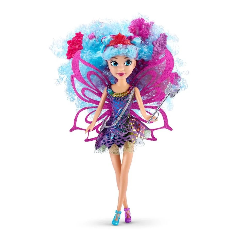 Set de joaca Sparkle Girlz, Papusa Hair Dreams, Albastru [2]
