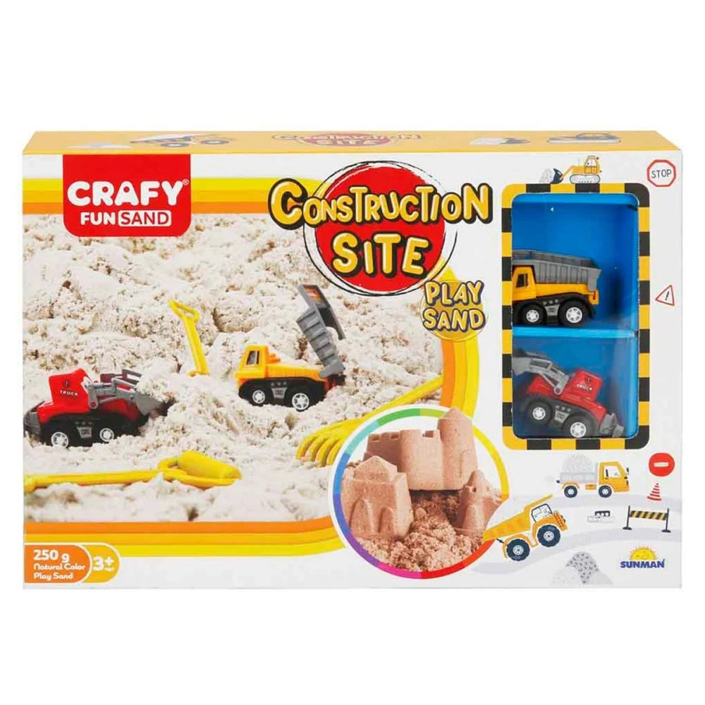 Set nisip Kinetic, Crafy, Construction Site, 7 piese [1]