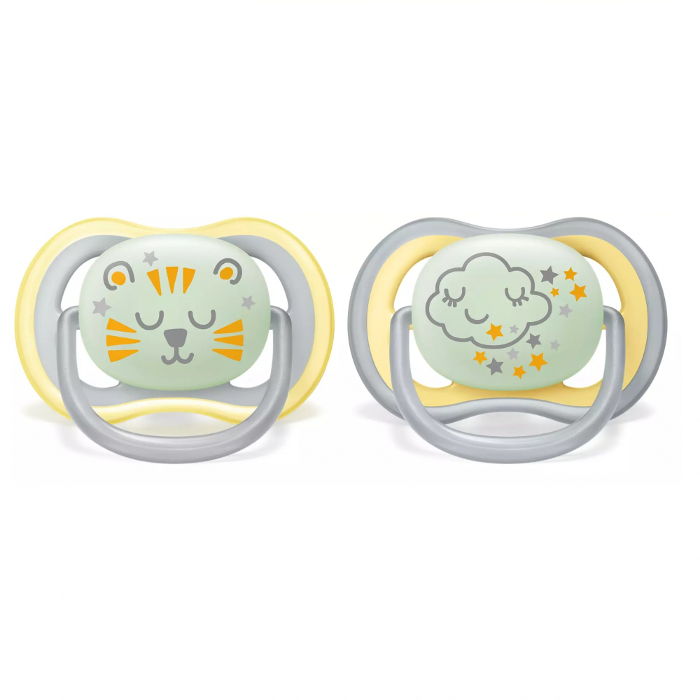 Suzete fosforescente Ultra Air Philips Avent, +18 luni, 2 bucati Galben SCF376/01, Philips [3]