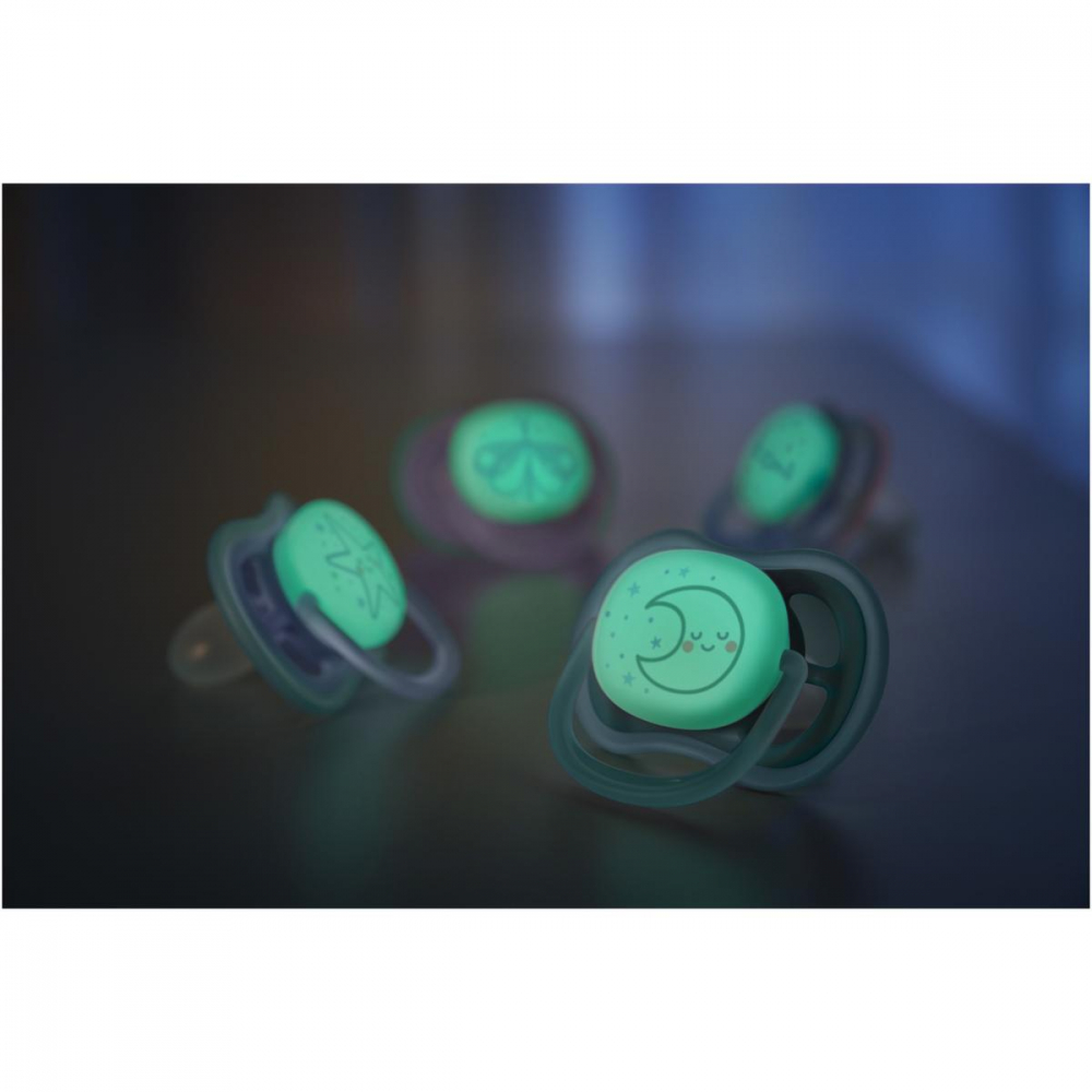 Suzete fosforescente Ultra Air Philips Avent, 6-18 luni, 2 bucati, Verde, SCF376/13, Philips [7]