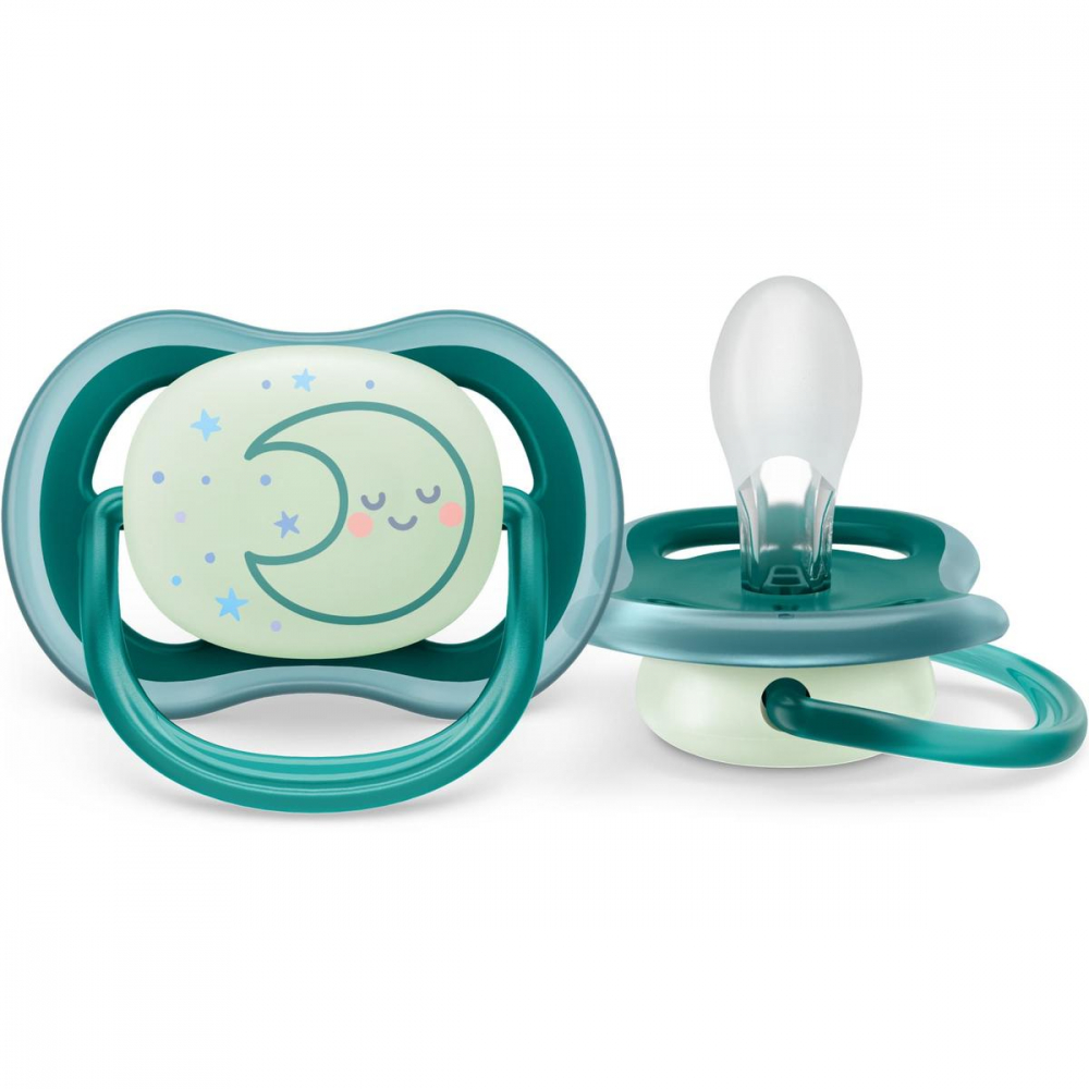 Suzete fosforescente Ultra Air Philips Avent, 6-18 luni, 2 bucati, Verde, SCF376/13, Philips [5]
