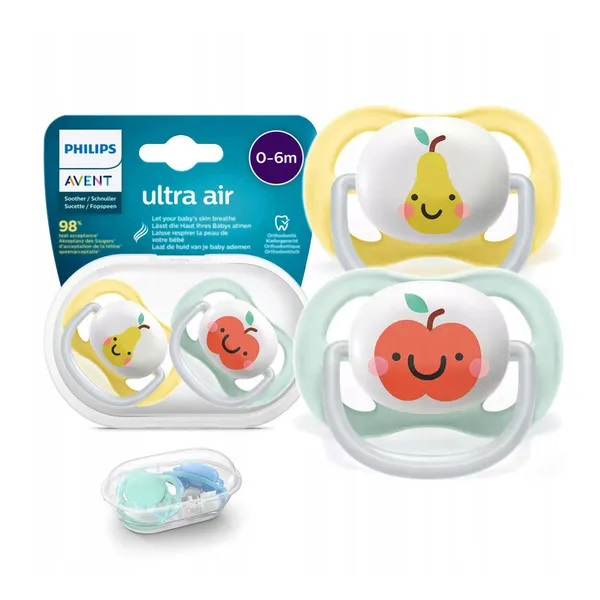 Suzete Ultra Air, 0-6 luni, 2 bucati, Happy, SCF080/17, Philips Avent [3]