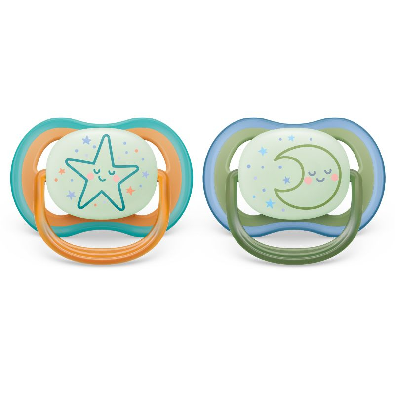 Suzete ultra air cu buton fosforescent Philips Avent, +18 luni, 2 bucati, SCF376/23, Philips [2]