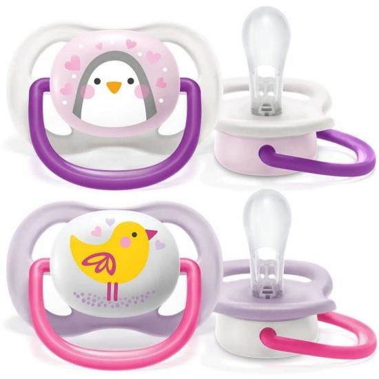 Suzete Ultra Air Philips Avent, 0-6 luni, Roz si Mov SCF080/06, Philips [1]