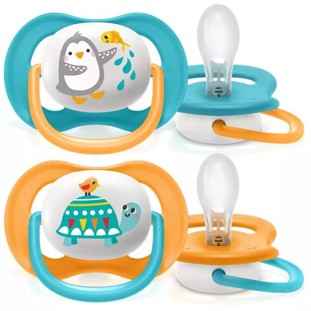 Suzete Ultra Air Philips Avent, 6-18 luni, Albastru si Galben SCF080/07, Philips [1]