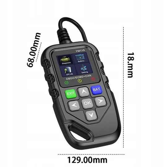 Tester Auto OBD2 Profesional YM119 – Model 2025, Diagnoza Motor si Test Baterie [4]