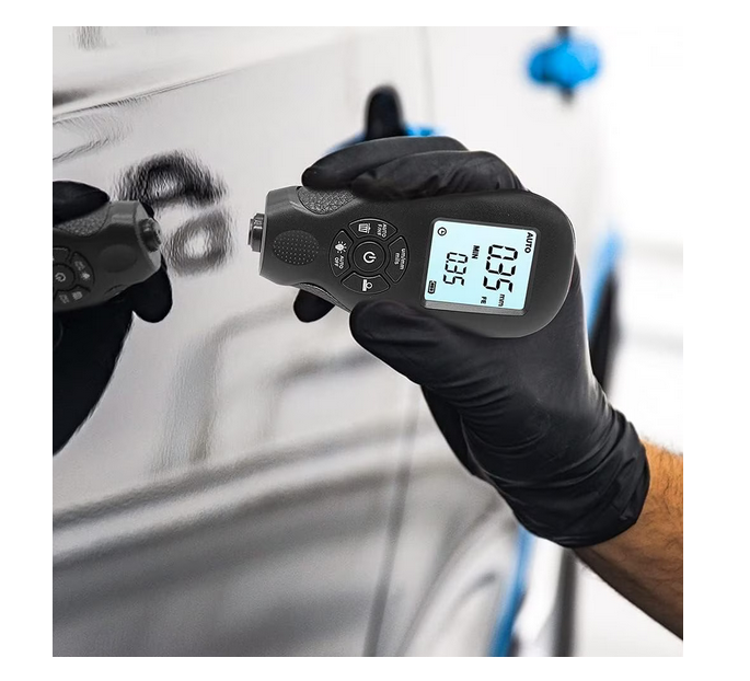 Tester profesional masurare strat vopsea echipamente auto, ABS, Ecran LCD, Negru- Tester Vopsea Auto [5]