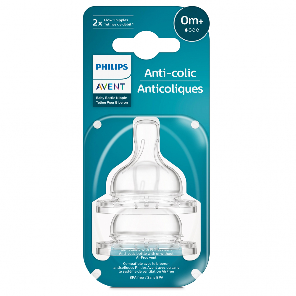 Tetina anti-colici Philips Avent, 0 luni+, debit 1, 2 bucati, SCY761/02, Philips [3]