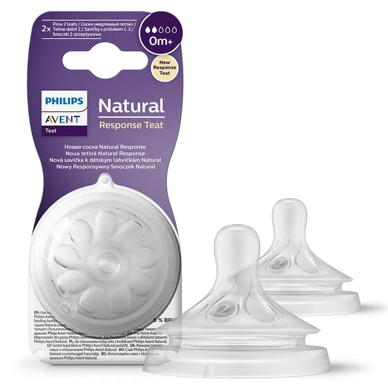 Tetina Philips Avent Natural Response, 0 luni, debit 1, 2 bucati, SCY961/02, Philips [5]