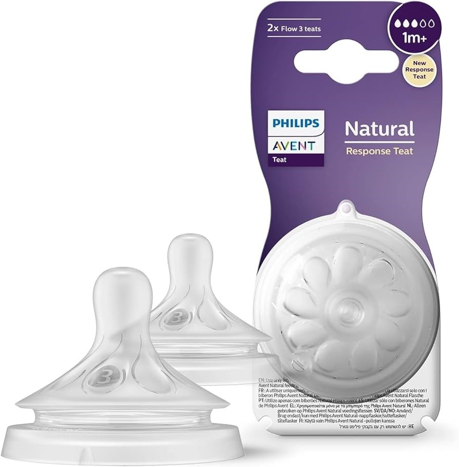 Tetina Philips Avent Natural Response, 1 luna+, debit 3, 2 bucati, SCY963/02, Philips [2]