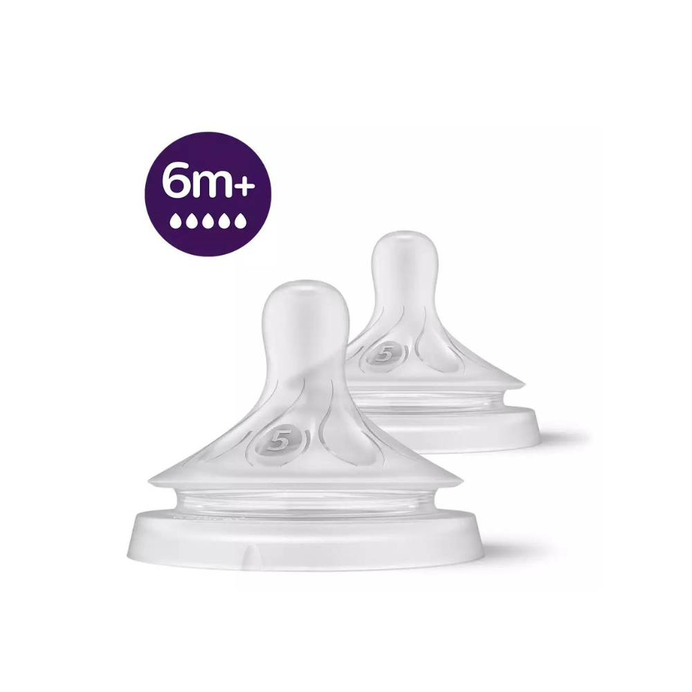 Tetina Philips Avent Natural Response, 6 luni+, debit 5, 2 bucati, SCY965/02, Philips [1]