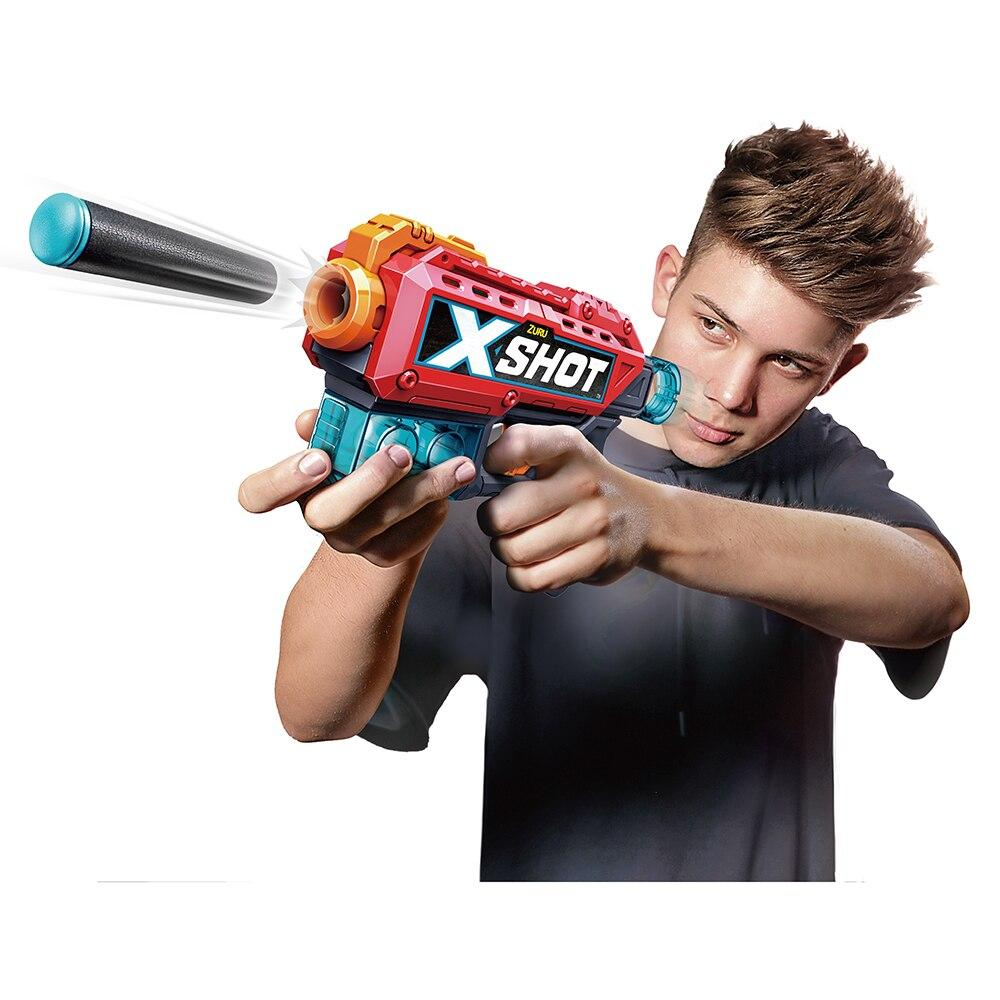 X-SHOT Blaster combo Excel Kickback, arma de jucarie, 8 proiectile [6]