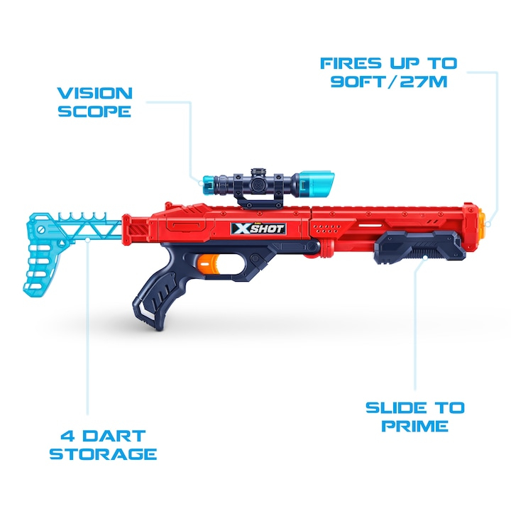 X-SHOT Blaster Excel Hawk Eye, arma de jucarie, 16 proiectile [10]