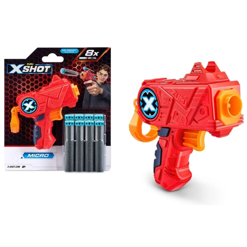 X-SHOT Blaster Excel Micro, arma de jucarie, 8 proiectile [2]
