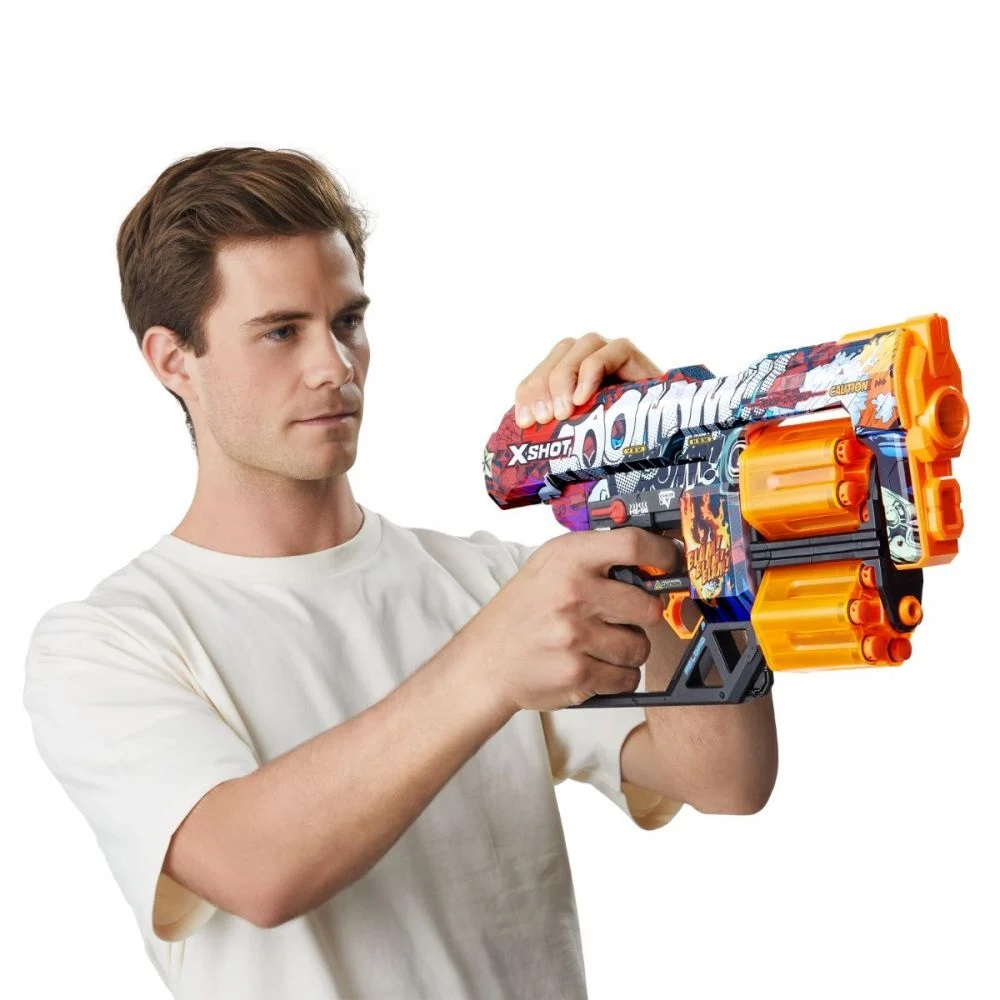 X-SHOT Blaster Skins Dread, arma de jucarie, 12 proiectile [2]