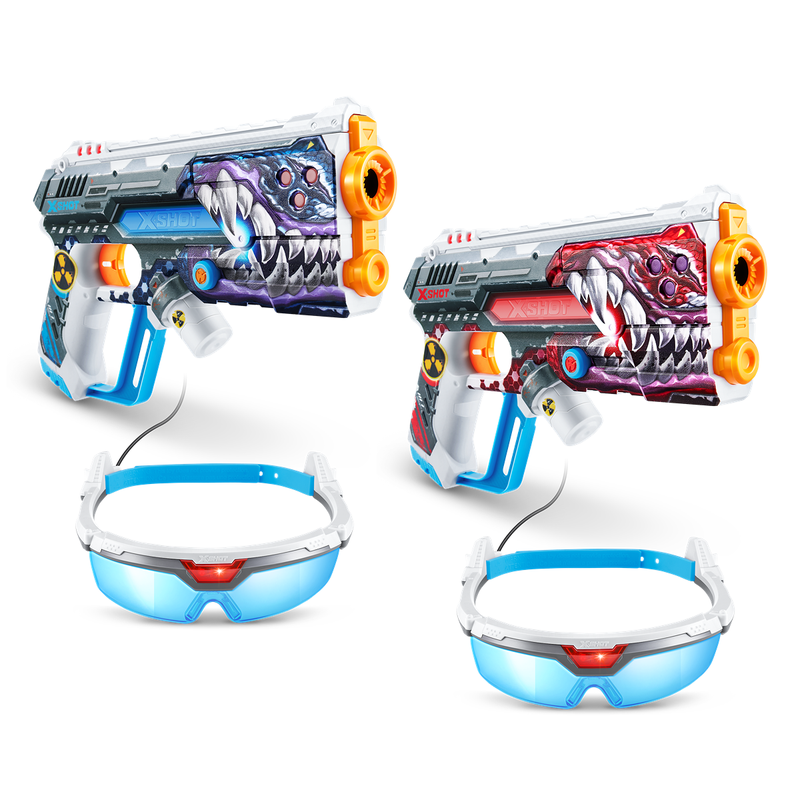 X-SHOT Set 2 blastere laser si ochelari X-Shot Skins Laser 360 [2]