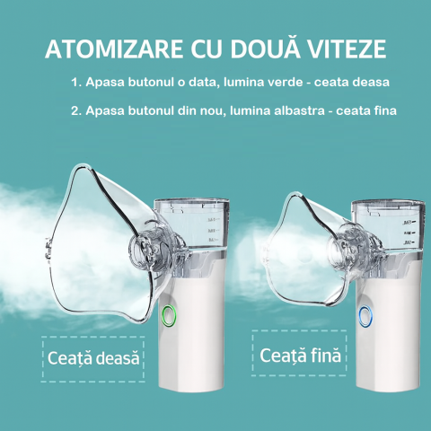 Aparat aerosoli portabil, 2 moduri de pulverizare, pentru copii si adulti [8]