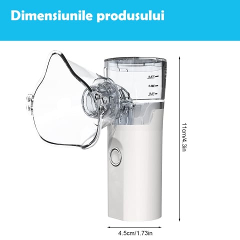 Aparat aerosoli portabil, 2 moduri de pulverizare, pentru copii si adulti [5]